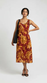 Renai Midi Crepe Tank Dress